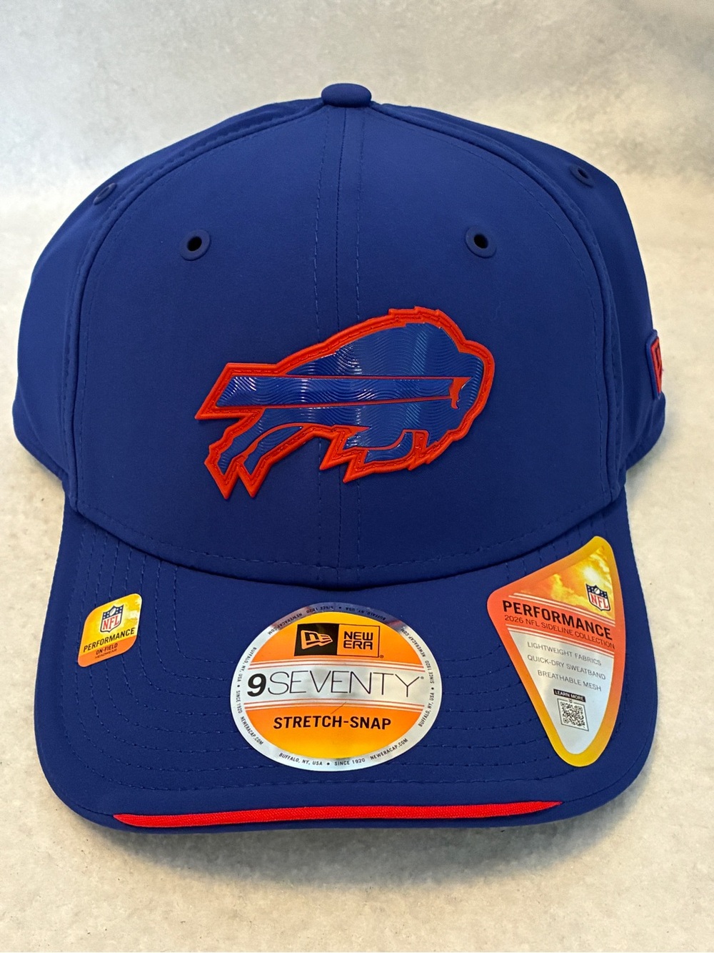 New Era 9FORTY Buffalo Bills Blue Stretch-Snap Cap w New Era Hard Case